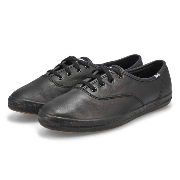Keds Women's Champion Black/Black Leather - Picture 9 of 9